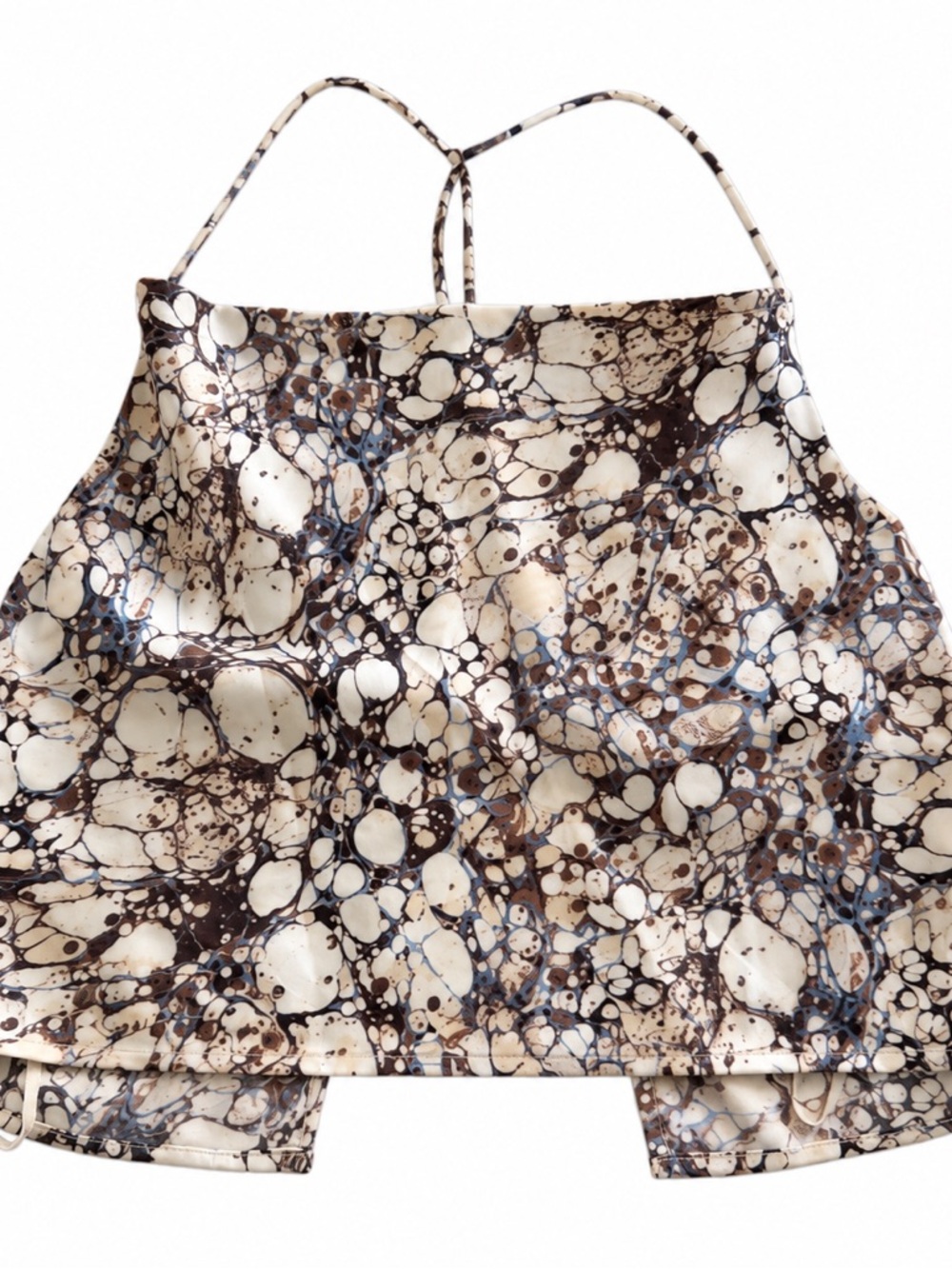 Forever 21 Marble Print Open Back Halter Crop Top – Size S